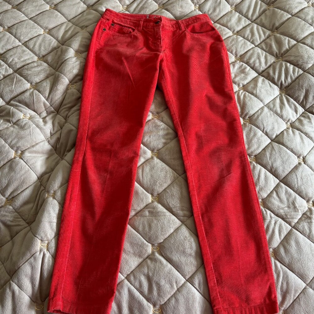 Boden Bright Red-Orange Corduroy Pants Size US 6P
